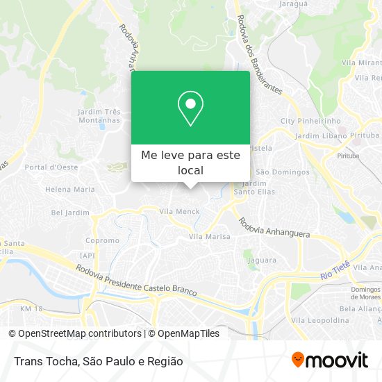 Trans Tocha mapa