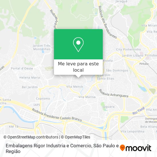 Embalagens Rigor Industria e Comercio mapa