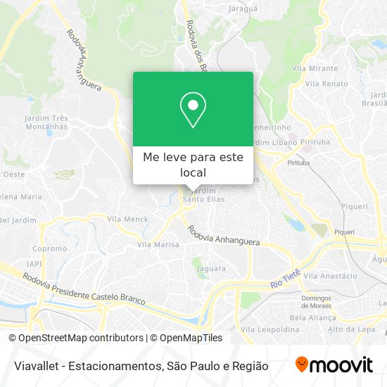 Viavallet - Estacionamentos mapa