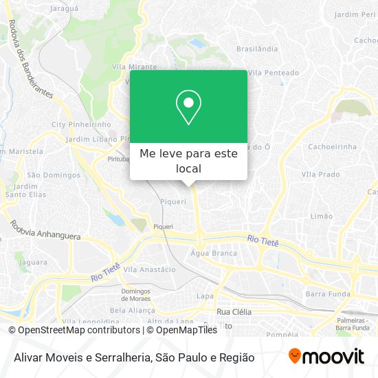 Alivar Moveis e Serralheria mapa