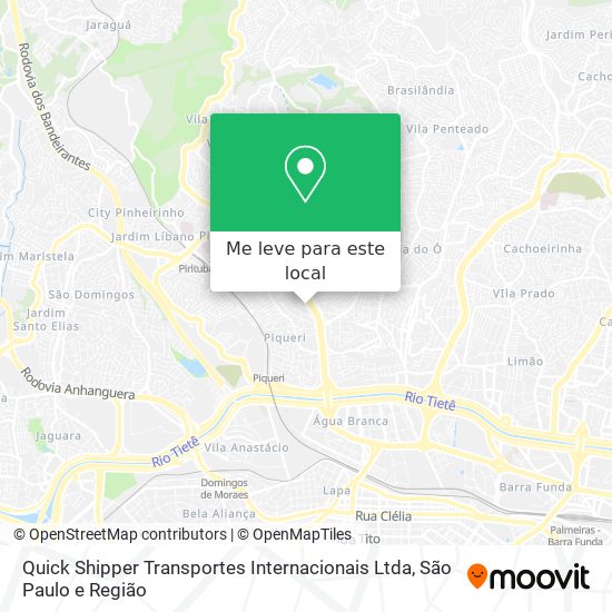 Quick Shipper Transportes Internacionais Ltda mapa