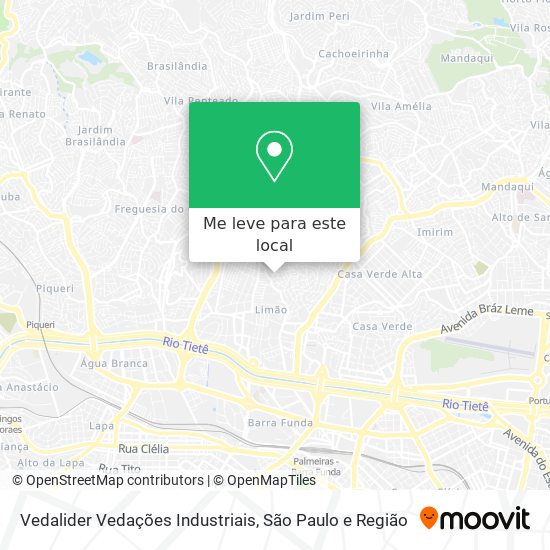 Vedalider Vedações Industriais mapa