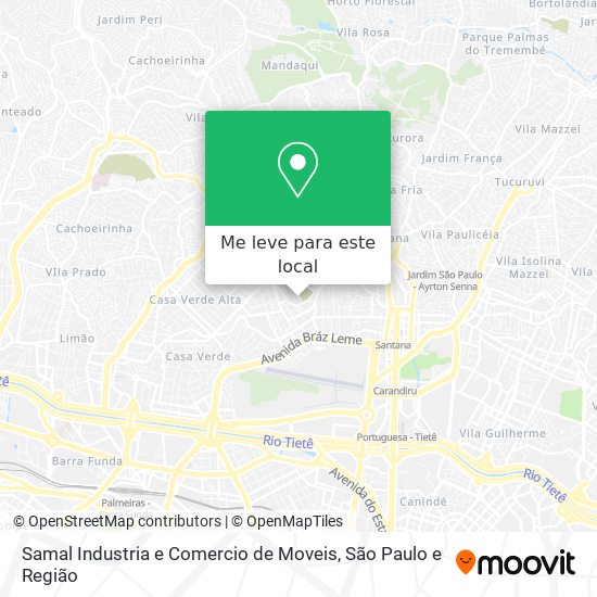 Samal Industria e Comercio de Moveis mapa