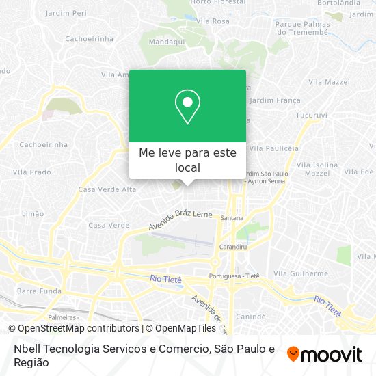 Nbell Tecnologia Servicos e Comercio mapa