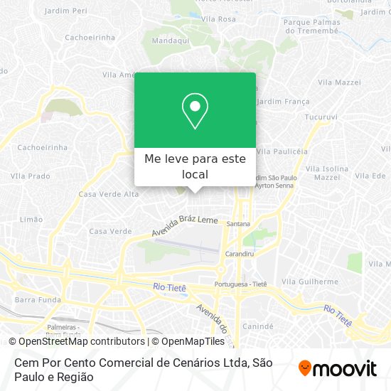 Cem Por Cento Comercial de Cenários Ltda mapa