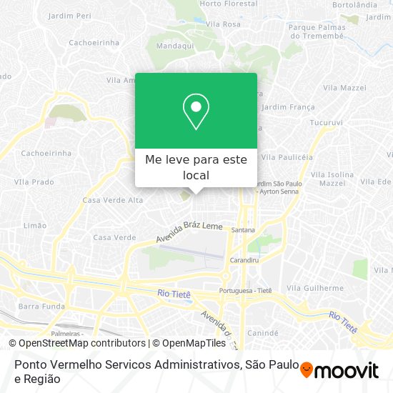 Ponto Vermelho Servicos Administrativos mapa