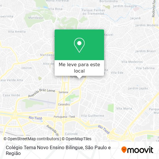 Colégio Tema Novo Ensino Bilingue mapa