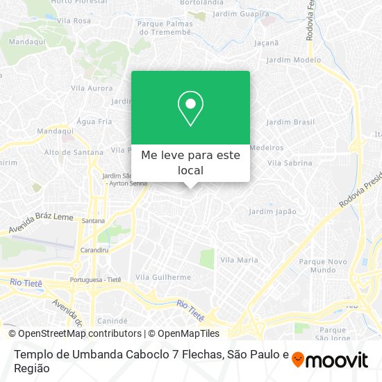 Templo de Umbanda Caboclo 7 Flechas mapa