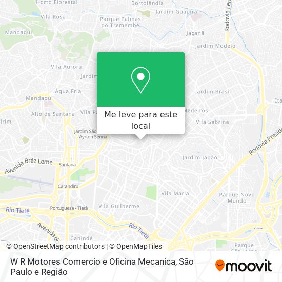 W R Motores Comercio e Oficina Mecanica mapa