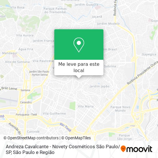 Andreza Cavalcante - Novety Cosméticos São Paulo/ SP mapa