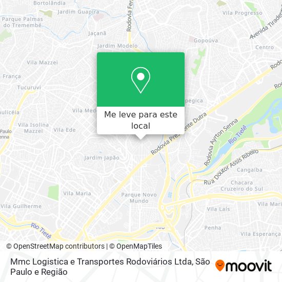 Mmc Logistica e Transportes Rodoviários Ltda mapa