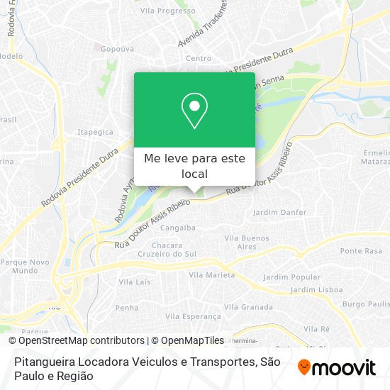 Pitangueira Locadora Veiculos e Transportes mapa