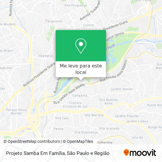 Projeto Samba Em Família mapa