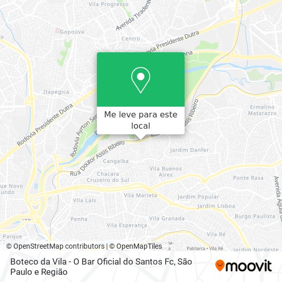 Boteco da Vila - O Bar Oficial do Santos Fc mapa