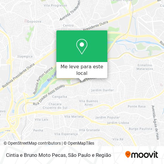 Cintia e Bruno Moto Pecas mapa