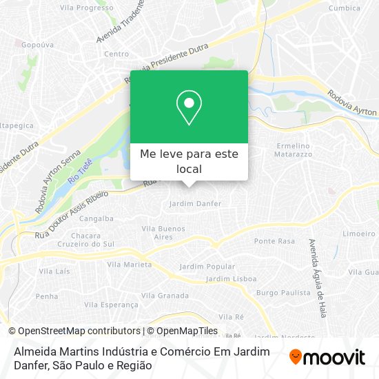 Almeida Martins Indústria e Comércio Em Jardim Danfer mapa
