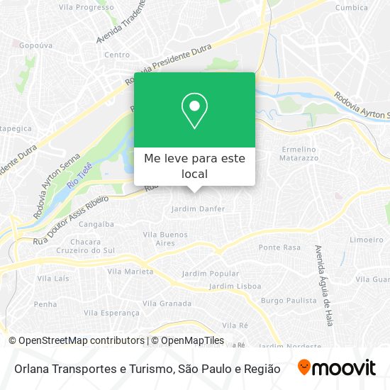 Orlana Transportes e Turismo mapa