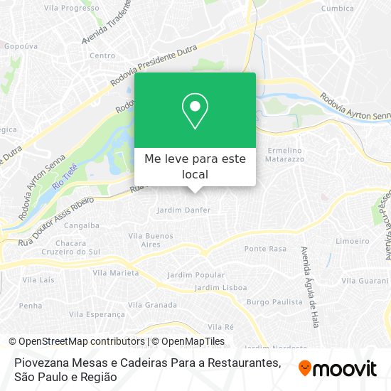 Piovezana Mesas e Cadeiras Para a Restaurantes mapa