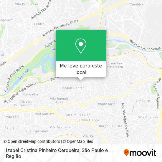 Izabel Cristina Pinheiro Cerqueira mapa