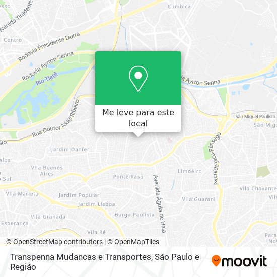 Transpenna Mudancas e Transportes mapa