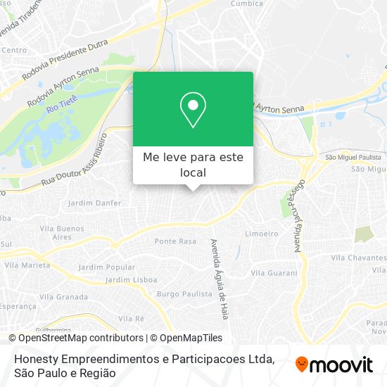 Honesty Empreendimentos e Participacoes Ltda mapa