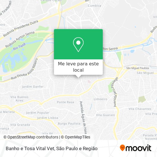 Banho e Tosa Vital Vet mapa