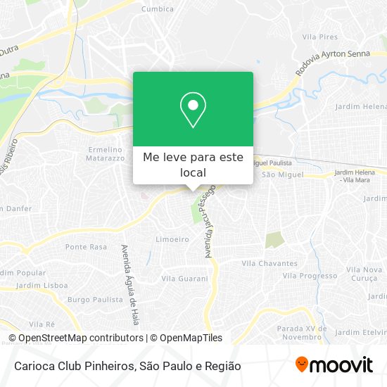 Carioca Club Pinheiros mapa