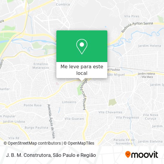J. B. M. Construtora mapa