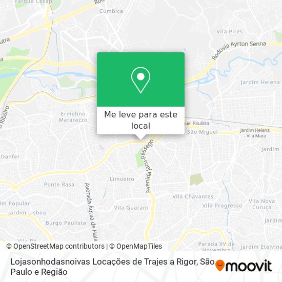 Lojasonhodasnoivas Locações de Trajes a Rigor mapa