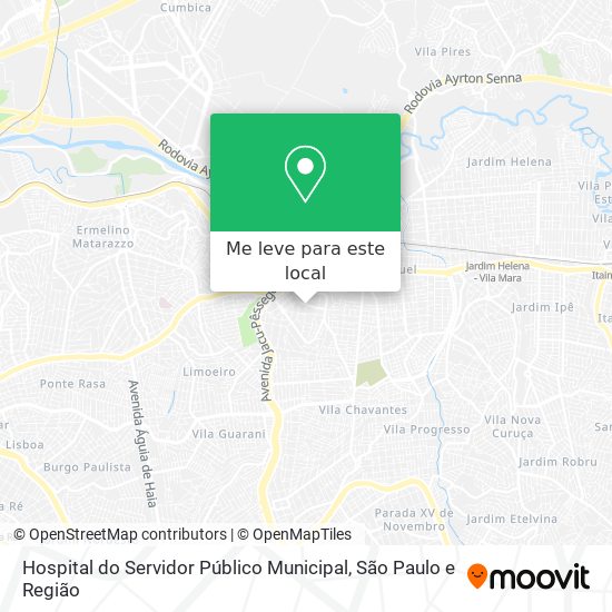 Hospital do Servidor Público Municipal mapa