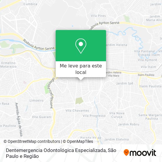 Dentemergencia Odontológica Especializada mapa