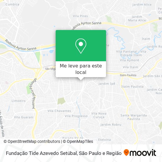 Fundação Tide Azevedo Setúbal mapa