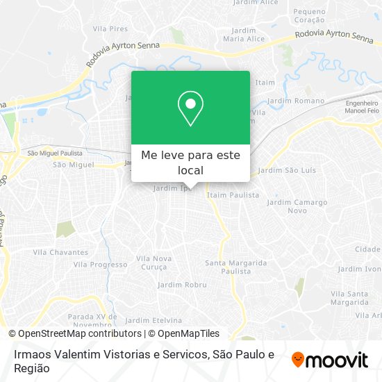 Irmaos Valentim Vistorias e Servicos mapa