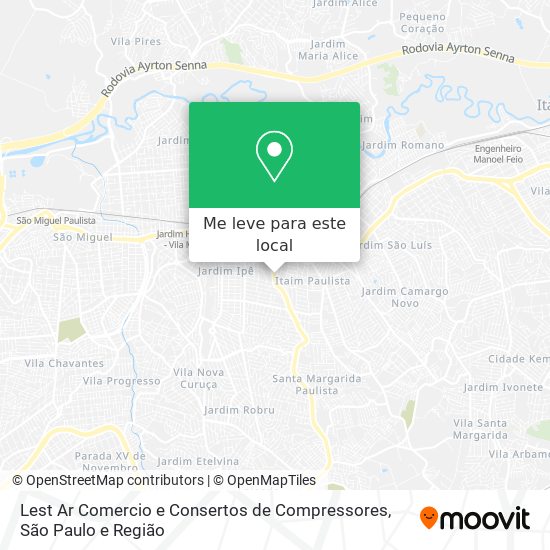 Lest Ar Comercio e Consertos de Compressores mapa