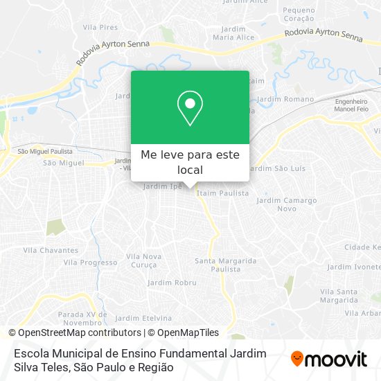 Escola Municipal de Ensino Fundamental Jardim Silva Teles mapa