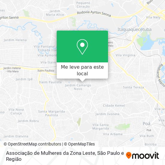 Associação de Mulheres da Zona Leste mapa