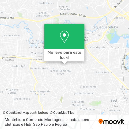 Montehidra Comercio Montagens e Instalacoes Eletricas e Hidr mapa