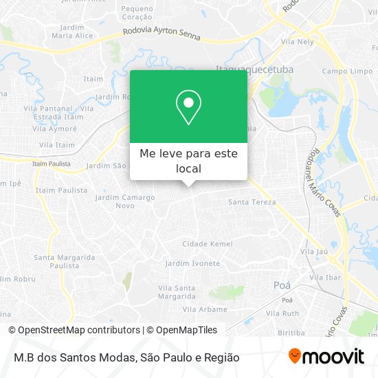 M.B dos Santos Modas mapa