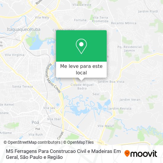 MS Ferragens Para Construcao Civil e Madeiras Em Geral mapa