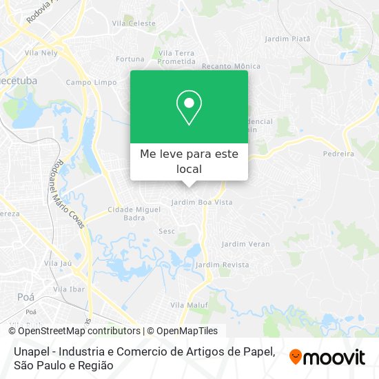 Unapel - Industria e Comercio de Artigos de Papel mapa