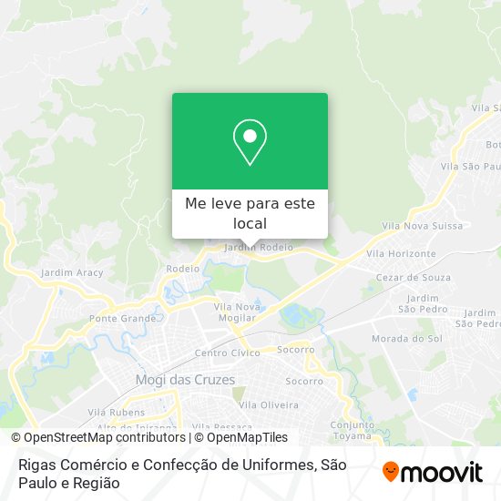 Rigas Comércio e Confecção de Uniformes mapa