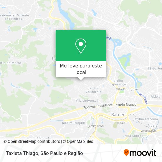 Taxista Thiago mapa