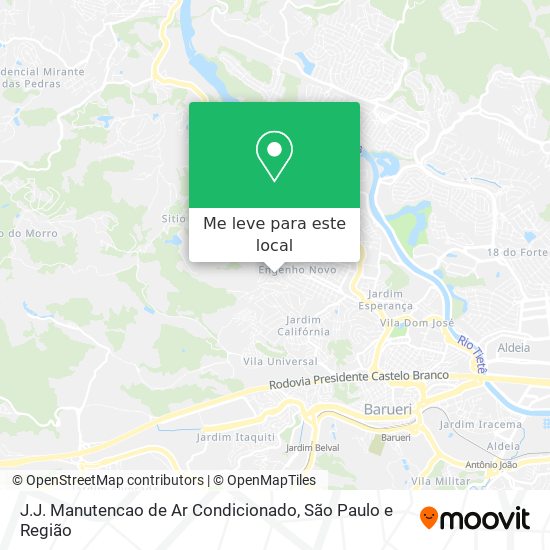 J.J. Manutencao de Ar Condicionado mapa