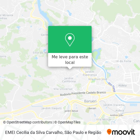 EMEI Cecília da Silva Carvalho mapa