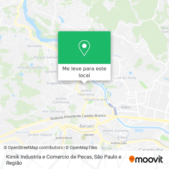 Kimik Industria e Comercio de Pecas mapa