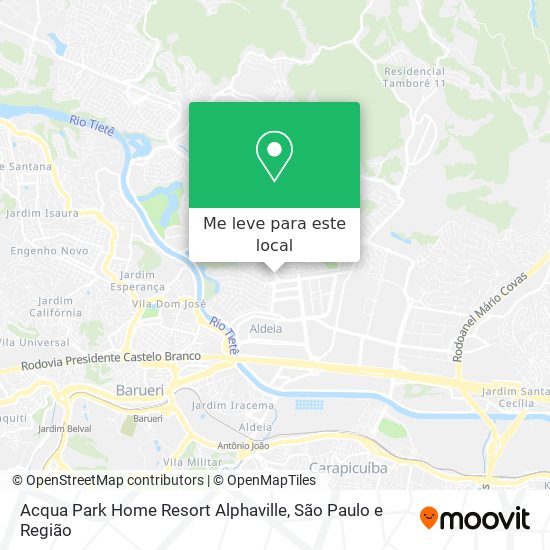 Acqua Park Home Resort Alphaville mapa