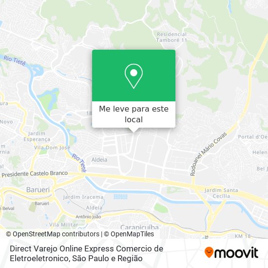 Direct Varejo Online Express Comercio de Eletroeletronico mapa