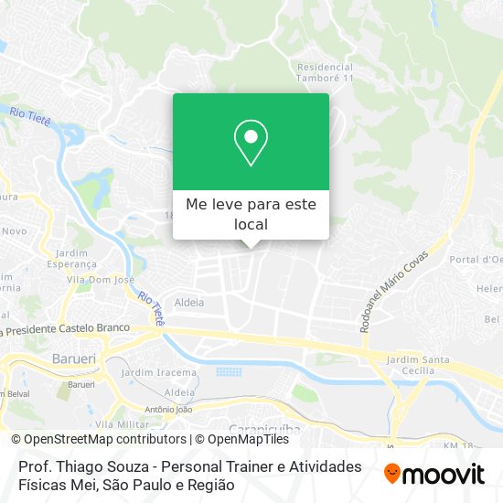 Prof. Thiago Souza - Personal Trainer e Atividades Físicas Mei mapa