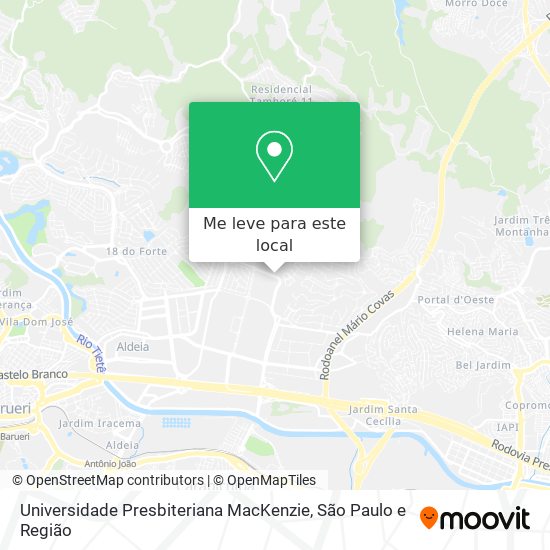Universidade Presbiteriana MacKenzie mapa