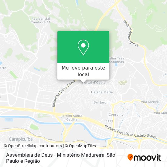 Assembléia de Deus - Ministério Madureira mapa